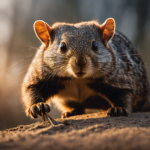 Man mitting squirrel